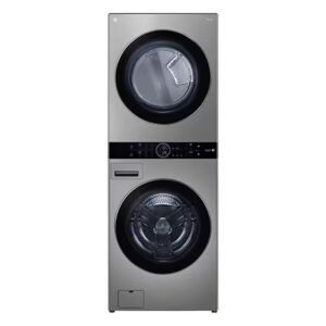 Black and Gray LG DD Wash Tower Steam Turbo at New Country Appliances